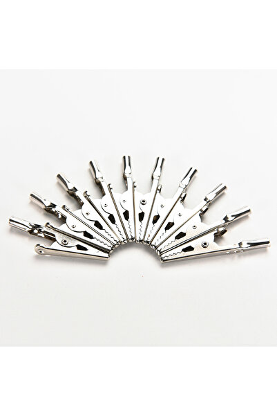 Choice 10PCS 10x Sturdy Stainless Steel Alligator Crocodile Test Clips Cable ...