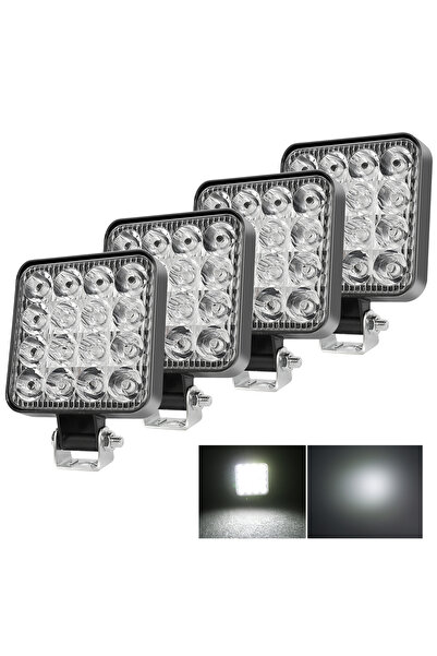 Choice7 4 قطع من أضواء LED البيضاء من HAOLIDE بقوة 48 واط، أضواء عمل LED صغير...