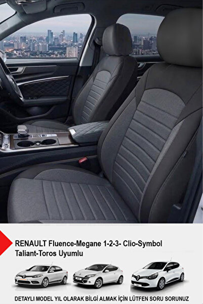 GM-DESIGN Mocha Taytüyü Oto Koltuk Kılıfı (RENAULT FLUENCE-MEGAN 1-2-3-CLİO-S...