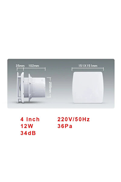 Choice 220 V 4 inch 220V 4/6inch Exhaust Fan Home Bathroom Kitchen Bedroom To...