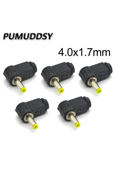 Choice 5PCS/lot DC Plug 90 degree elbow 4.0x1.7mm 4.0*1.7MM DC power plug wir...