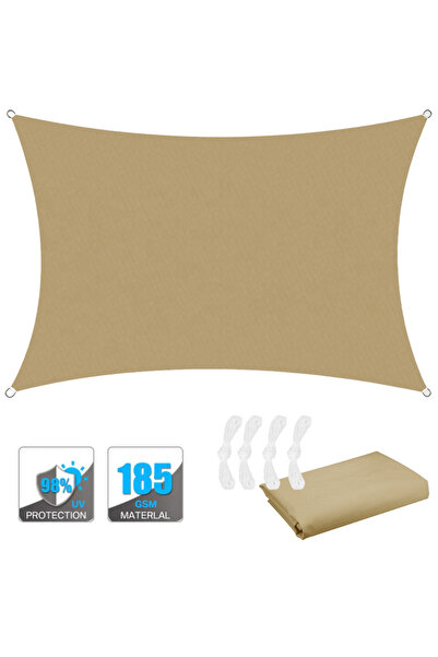 Choice 2Mx3M Sand 4x2/3/5/6M Rectangular Sun Sail Waterproof Sun Shelter Weat...