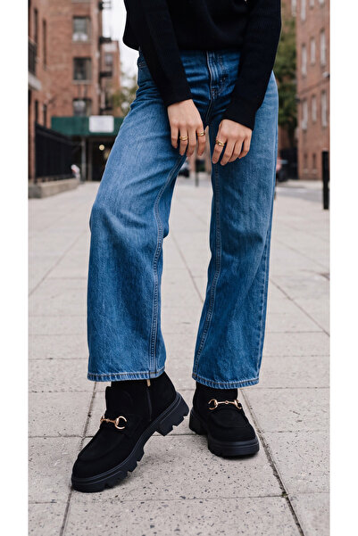Mio Gusto Siyah Renk Toka Detaylı Kadın Loafer Bot
