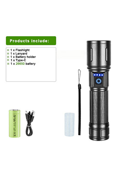 Choice 500W-26650 battery 2025 NEW Ultra Bright LED Flashlight 85000000LM Str...