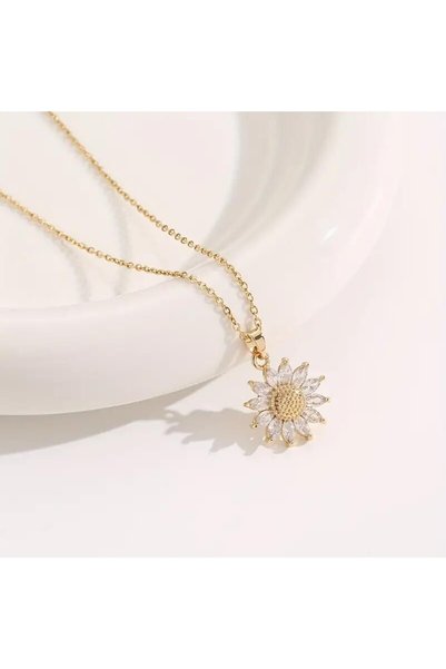 Choice 1pc nacklace Sunflower Necklace With Gift Box For Girlfriend Women I L...