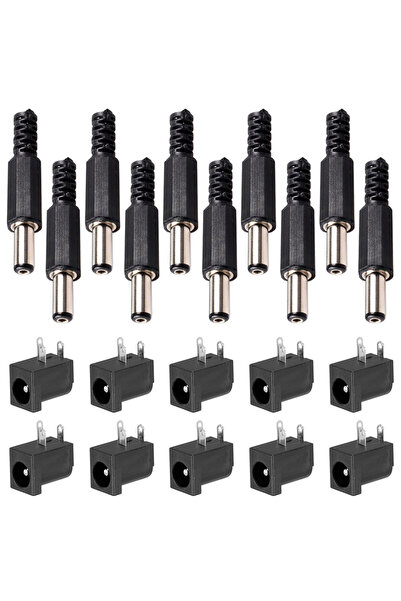 Choice 10pairs 10pcs 3 Pin DC Power Connector PCB Mount Female Plug Jack + 10...