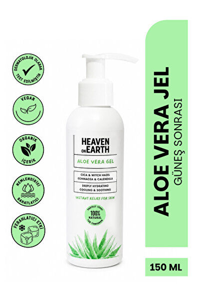 Heaven on Earth %100 Doğal ve Organik Içerikli Aloe Vera Jel- 150ML- Güneş So...