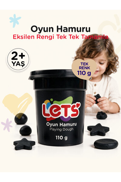 Lets Oyun Hamuru Siyah Tekli 110g