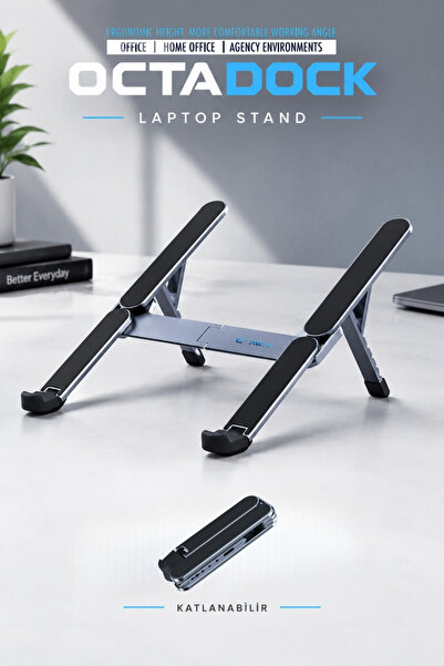 Claw's Claw’s OctaDock Laptop Standı – Katlanabilir, Ayarlanabilir ve Ergonom...