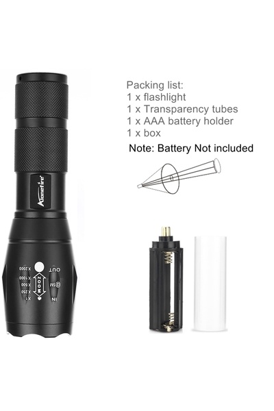 Choice E17-T6-NO-Battery 10W Zoom LED Flashlight High Power Camping Hunting F...