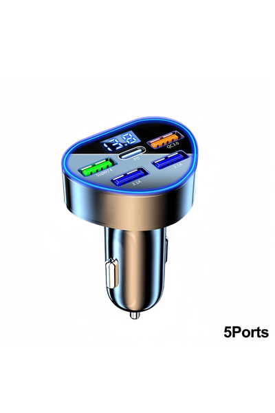 Choice 5 Ports 350W Car Phone Charger USB Type C Super Fast Charge in Car wit...