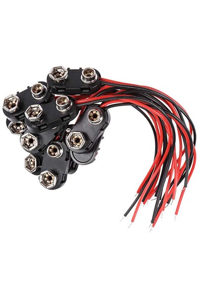 Choice1 10pcs 20 PCS /10pcs 9 Volt Battery Connectors I-Type 9 Volt Battery B...
