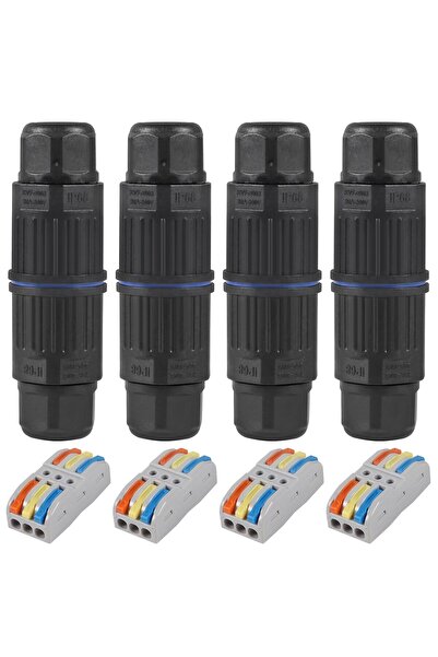Choice 4pcs 4PCS Waterproof Junction Box, 3 Way Outdoor Electrical Cable Conn...