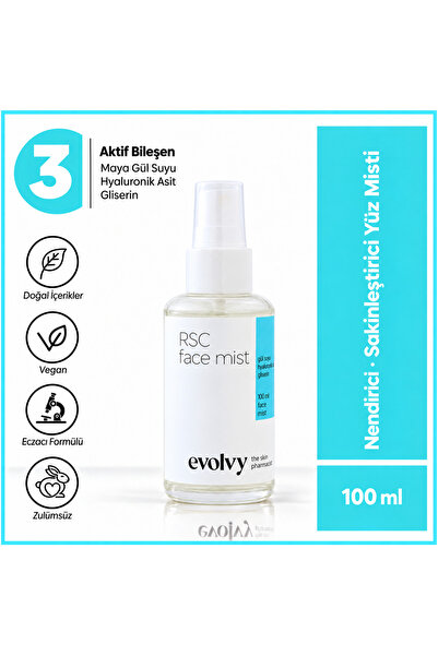 evolvy natural skincare RSC Face Mist, Ferahlatıcı ve Nemlendirici Yüz Spreyi