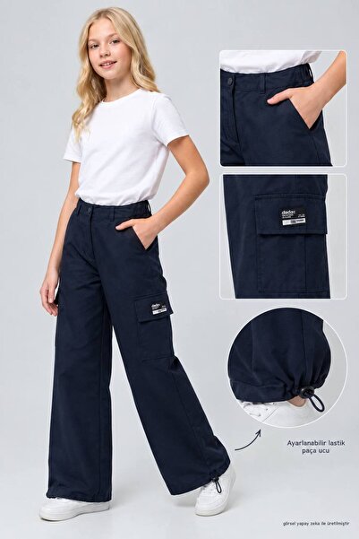 Minimoda Kids Kargo Cepli Yüksek Bel Pantolon