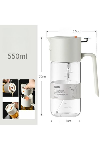Choice White Dual-purpose Automatic Opening and Closing Oil Bottle Kitchen Ac...