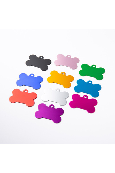 Choice22 30X20MM Mix Color 10pcs Aluminum Alloy Pet ID Tags 10Pcs Bone Shaped...