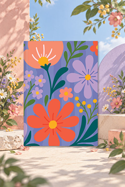Le Color Bloom Garden Hardcover Notebook Lined Purple 13X18 cm