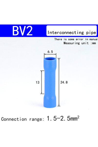 Choice3 BV2-100pcs 100PCS red/blue/Yellow Butt Connectors Crimp 12-10/ 22-16 ...