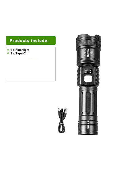 Choice3 built-in battery 1000000LM Ultra-High Powerful Flashlight Battery Dis...