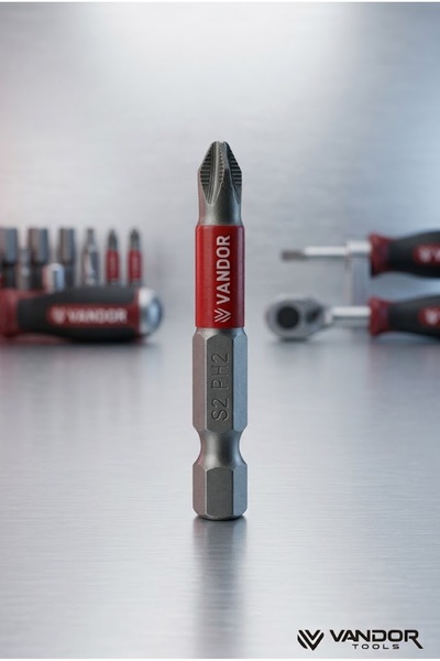 Vandor Anti Slip Bit Kaydırmaz Bits S2 Yüksek Kalite Çelik PH2 50 - 729927867328