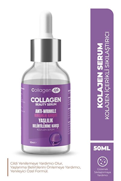 COLLAGEN LIFE Aydınlatıcı ve Nemlendirici Kolajen Serum 50ml – Yaşlanma Karşı...