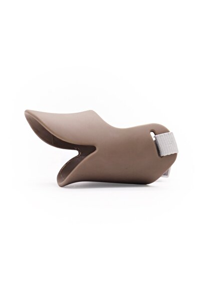 Choice4 M 15x33CM Brown Adjustable Dog Silicone Duck Muzzle Anti Bite Stop Ba...