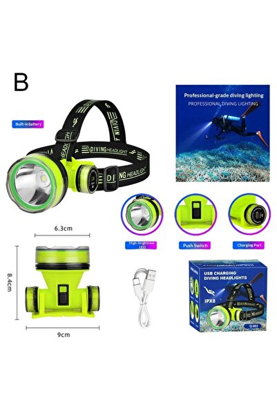 Choice JETTING B Bright Underwater Flashlight Headlamp Waterproof Diving Torc...