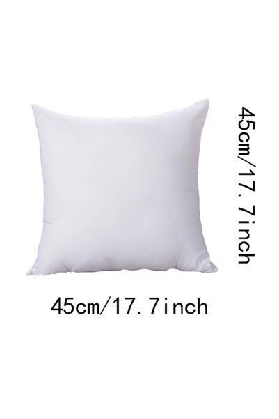 Choice 45x45cm WHITE Classic 45x45cm Solid Color Cushion Core Soft Head Pillo...
