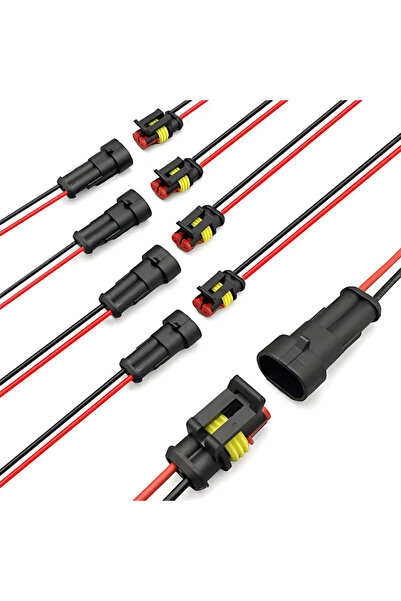 Choice 10PCs (5Set) 5 SET Waterproof 2 Pin Wire Connectors - 20 AWG Automotiv...