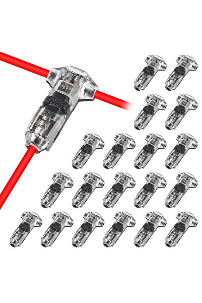 Choice 1P 20pcs 20 Pack T Type 1 Pin Low Voltage Wire Connector, Quick Solder...