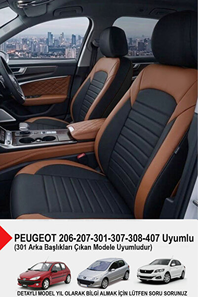 GM-DESIGN Mocha Taytüyü Oto Koltuk Kılıfı (PEUGEOT 206-207-208-306-307-407 Uy...