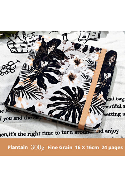 Choice5 16cm Black POTENTATE 100% Cotton Square Watercolor Paper Book 12x12cm...