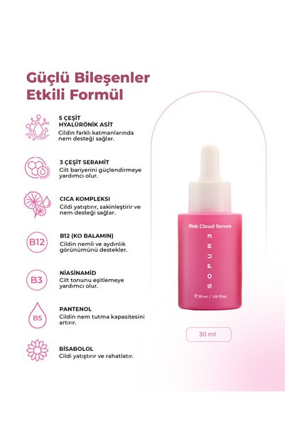Sopure مصل Pink Cloud - مصل حمض الهيالورونيك وCica المرطب والمهدئ