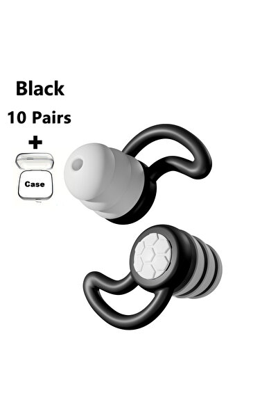Choice3 10 pairs HUAK 3-Layer Silicone Ear Plugs Reusable Noise Reduction Sof...