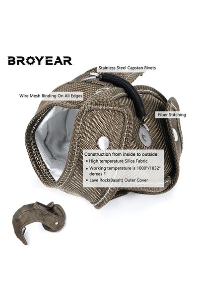 Choice Broyear High Quality TITANIUM Turbo Heat Shield Blanket FOR Audi S3 / ...