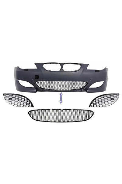tuningset Set grilă inferioară centrală și laterală pentru bara de protecție ...