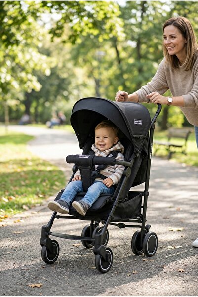 Tommybaby Luppo Black Tam Yatar Baston Bebek Arabası Puset