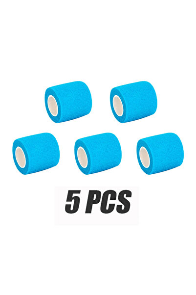 Choice10 A0170-5pc Light blue 5cm Colorful Tattoo Grip Bandage Cover Wraps, N...