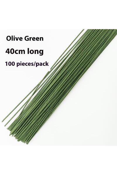 choice2 Green 100Pcs DIY Floral Material Wire Stem Accessoies Wedding Home De...