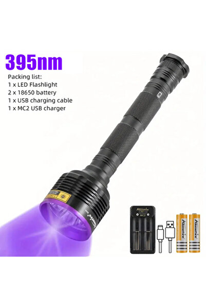 Choice 18650 black 395nm 4x365/395 NM UV LED 20W High Power Black Light Flash...