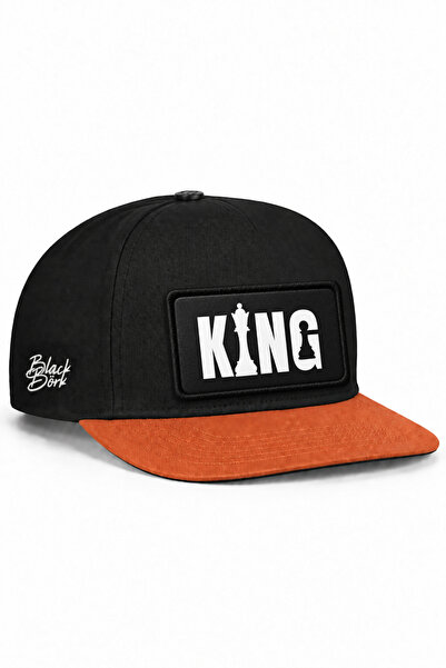 BlackBörk قبعة هيب هوب سوداء اللون تحمل شعار King