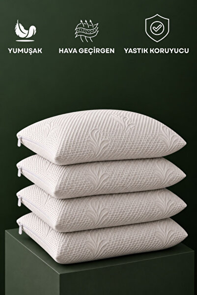 vivamaison Bamboo Liquid-Proof Pillow Mattress Cover 50X70 4-Pack White