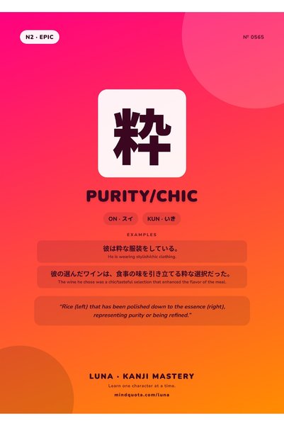 OEM Poster Infografic Kanji Puritate/Elegant, Design Japonez Minimalist, Cart...