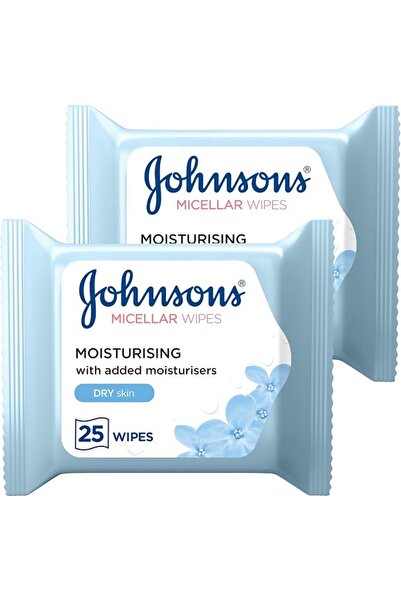 Johnson & Johnson مناديل جونسون الميسيلار، مرطبة مع إضافة مرطبات إضافية، للبش...