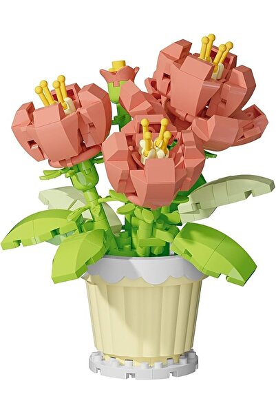 TERRIFI Flower Building Blocks Set, Peony Lily of the Valley Flower Mini Bons...