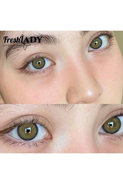 Fresh Lady Freshlady Colored Contact Lenses Olive colour 14.50mm Yearly Dispo...