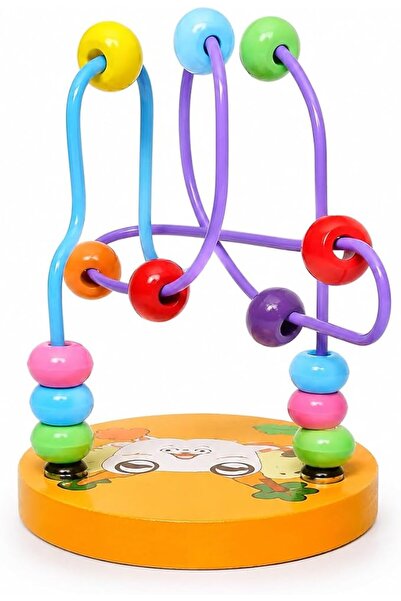 FNSAY Wooden Bead Wire Maze Roller Coaster Educational Puzzle Toy