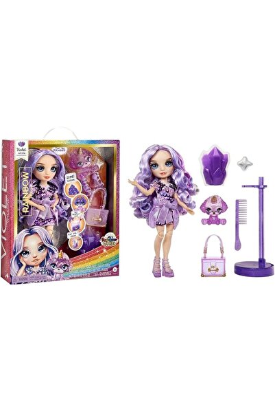 Rainbow High Fashion Doll with Glitter Slime & Magic Puppy - Violet (Purple) ...