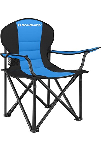 SONGMICS Folding Camping Chair, with Comfortable Sponge Seat, Cup Holder, Hea...